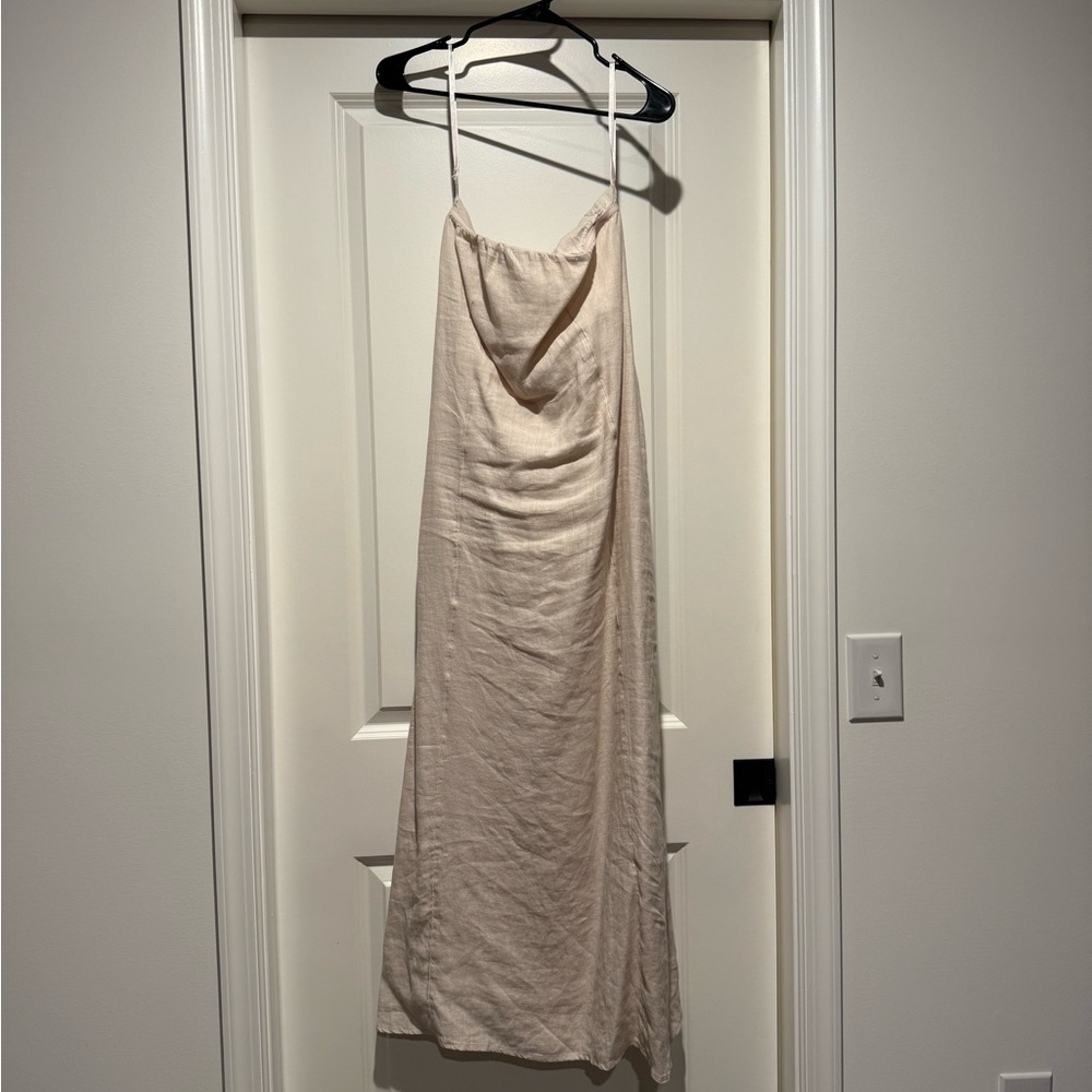 Quince Linen Strapless Dress